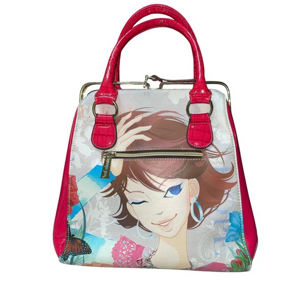 Nicole Lee Whimsy Floral Garden Girl Pink Shoulder Bag - Picture 4 of 9